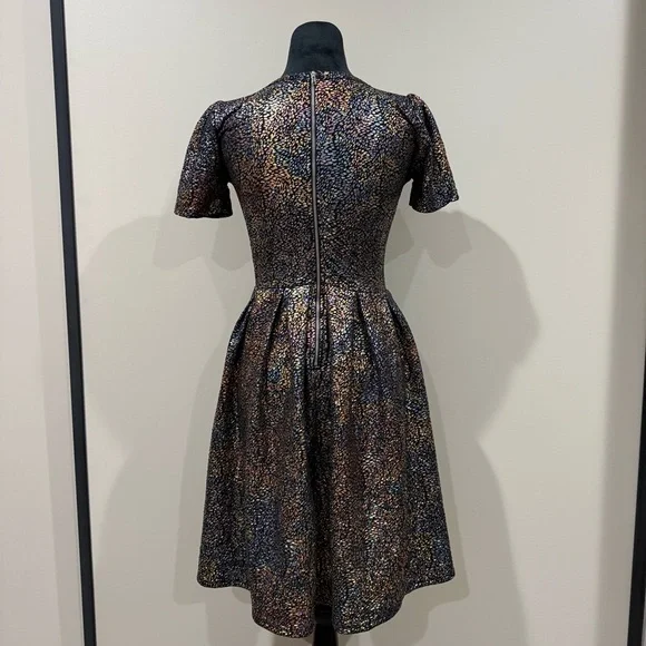 LuLaRoe Amelia Dress Unicorn Multicolored Mermaid Holographic/Iridescent Pattern
